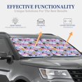 thumbnail image 4 of Vsdgher Bees And Daisies Striped Print Car Windshield Sun Shade, Reflective Sunshade Window Sunshade Sun Visor Protector Fit for Cars,Trucks,SUVs-Medium, 4 of 6
