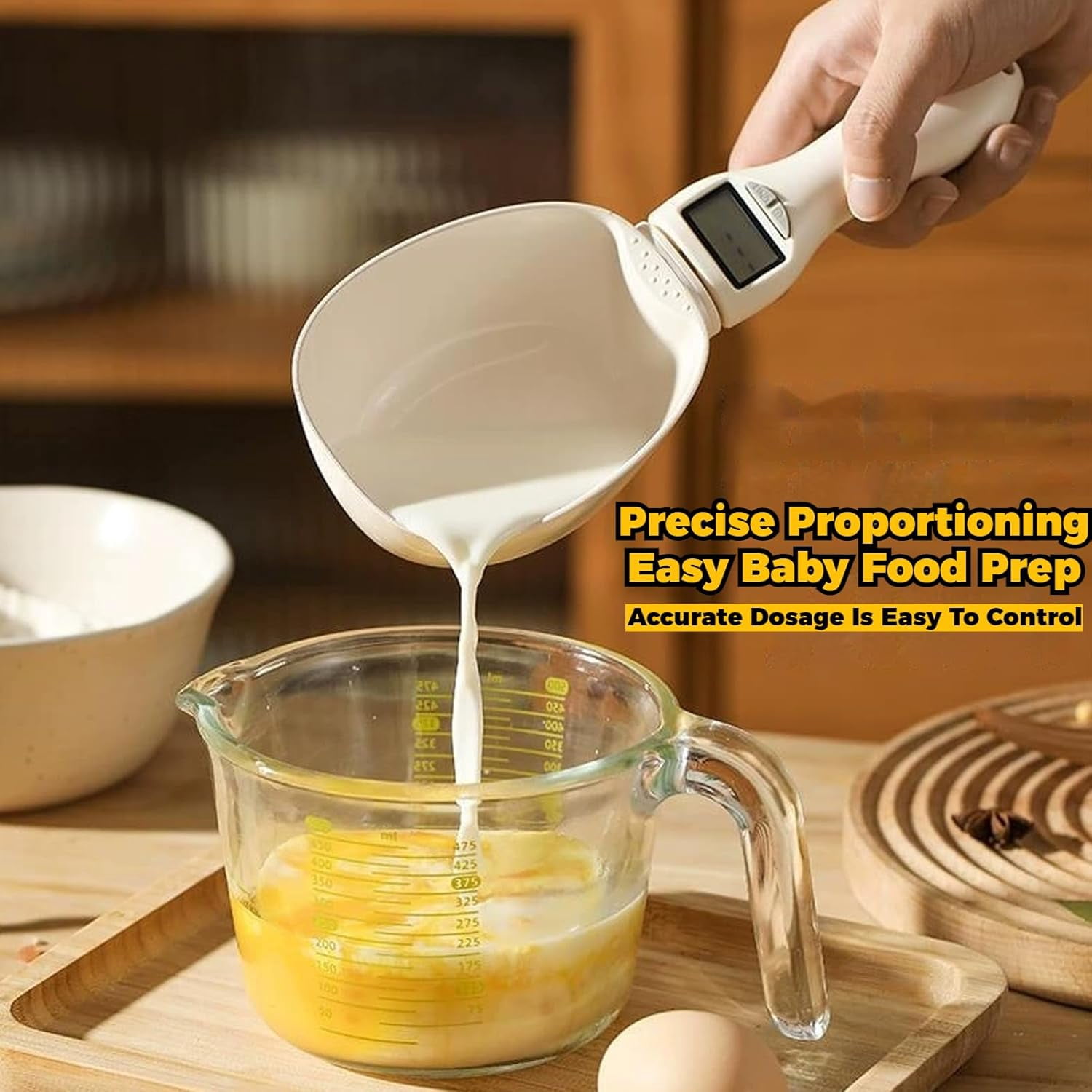 Electronic Digital Measuring Spoon, 800g/0.1g High Precision Kitchen Scale with LCD Screen, Polygons Measuring Spoon for Baking, Cooking, Coffee & Pet Food