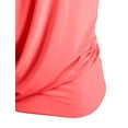 thumbnail image 5 of J. METHOD Women's Sleeveless Halter Neck Lightweight Low Cut Deep V Neck Sexy Draped Backless Top Blouse NEWT07 Coral L, 5 of 6