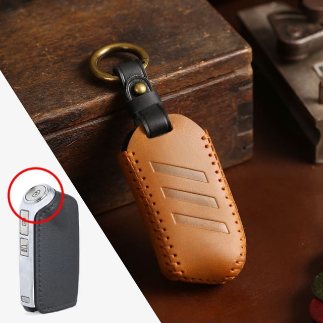 Car Key Fob Cover Case Protector For Kia K5 Sportage K3 Car Key Case Fob Cover Crazy Horse Leather