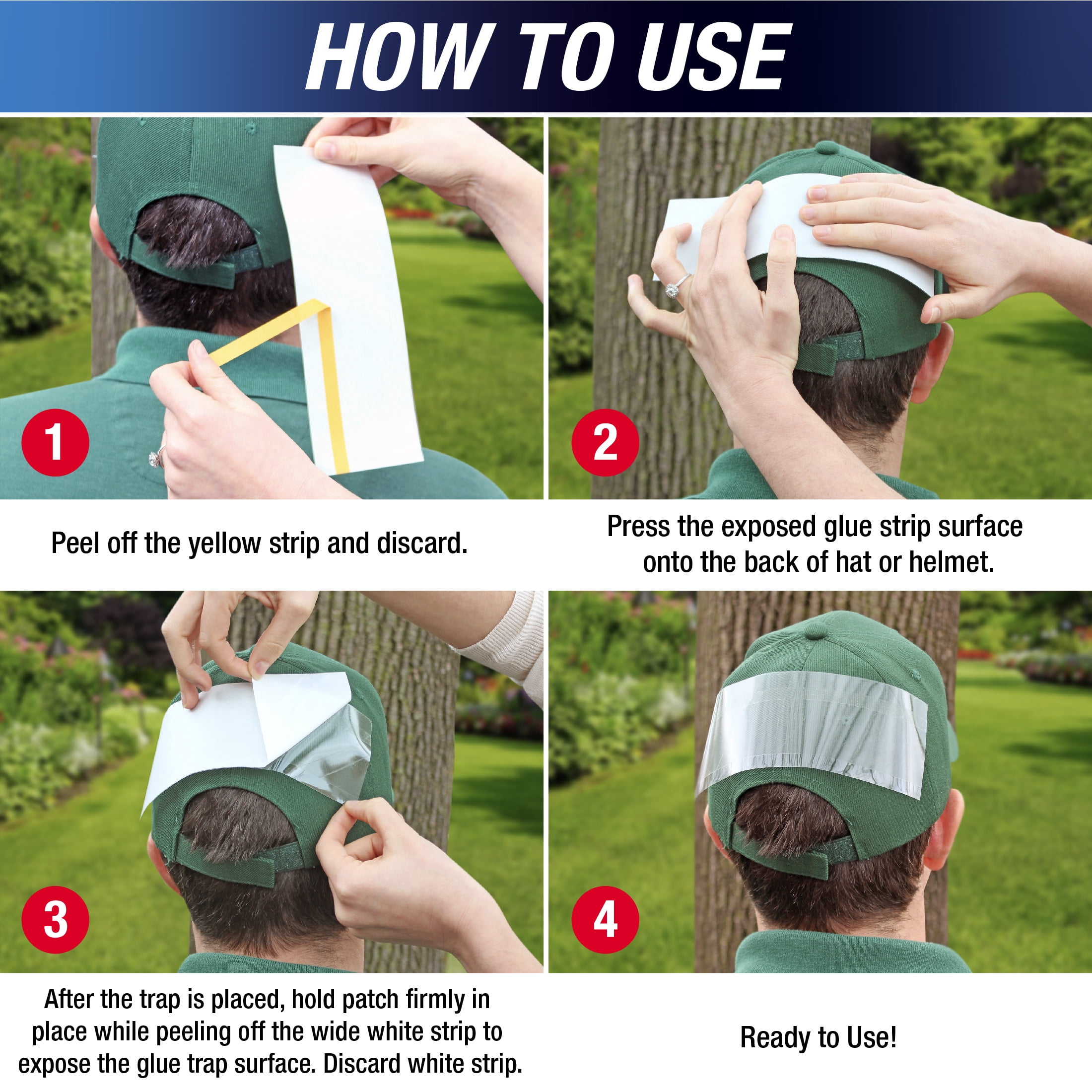 PIC Deer Fly Trap, 4 Count, Clear Adhesive Trap for Catching Deer Flies, Non-Toxic Pest Control
