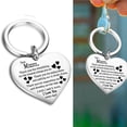 thumbnail image 2 of Heart Shaped Engraved Letters Keychain Mother's Engraved Letters Day Keychain Wear Resistant Sturdy Love Pendant, 2 of 9