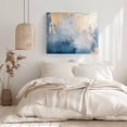 Absstract Color Block Canvas Print Wall Art, Blue Beige Gradient Art ...