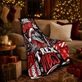 thumbnail image 3 of T-Rex Wearing Santa Hat Sunglasses Christmas Dinosaurs Humorous, Festive Holiday Scene, Warm Flannel Blanket for Living Room and Reading Nook, Art Lovers Christmas Gift, Festive Home Decor, 3 of 9
