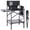 Black, variant on EVER ADVANCED Portable 30.7" Seat Height Tall Folding Camping Chair Directors Chair High Foldable Bar Stool with Side Table for Makeup Artist, Sports Event, Craft Show, Supports 350LBS Black