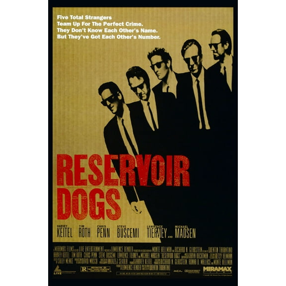 Reservoir Dogs Movie Poster 24Inx36In Art Poster 24x36 Multi-Color Square Adults Poster Time