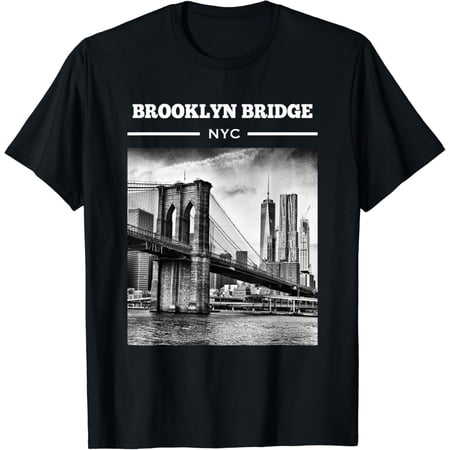 Brooklyn Bridge New York City shirt NYC Gifts Men Women T-Shirt Black X-Large