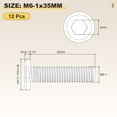 thumbnail image 2 of Flat Head Hex Socket Cap Screws Bolts(M6-1x35) 12Pcs, 304 Stainless Steel Hex Socket Furniture Bolts Countersunk Screws - for Furniture Woodworking Project, Silver Tone, 2 of 7