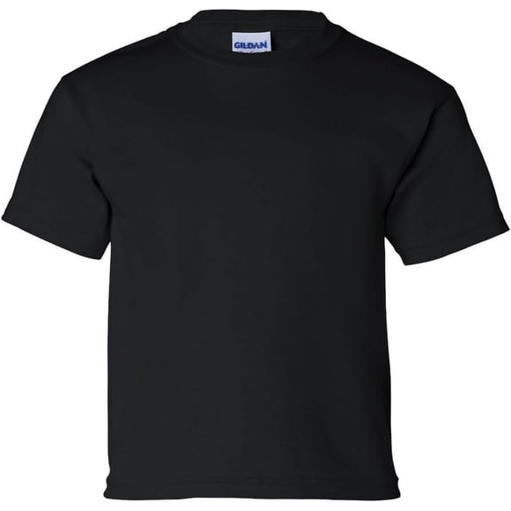 Gildan Youth Ultra Cotton T-Shirt, Style G2000B, 2-Pack, Black, Small