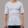thumbnail image 3 of Ropa moldeadora de cuerpo para hombre sin costuras que contrae el abdomen, levanta la espalda, ropa interior ajustada, camiseta deportiva que absorbe la humedad, 3 of 5