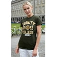 thumbnail image 2 of Irish 100% Cotton T-Shirt Trinity College Dublin 1592 Official Collection Bottle/ Mustard Green, 2 of 7
