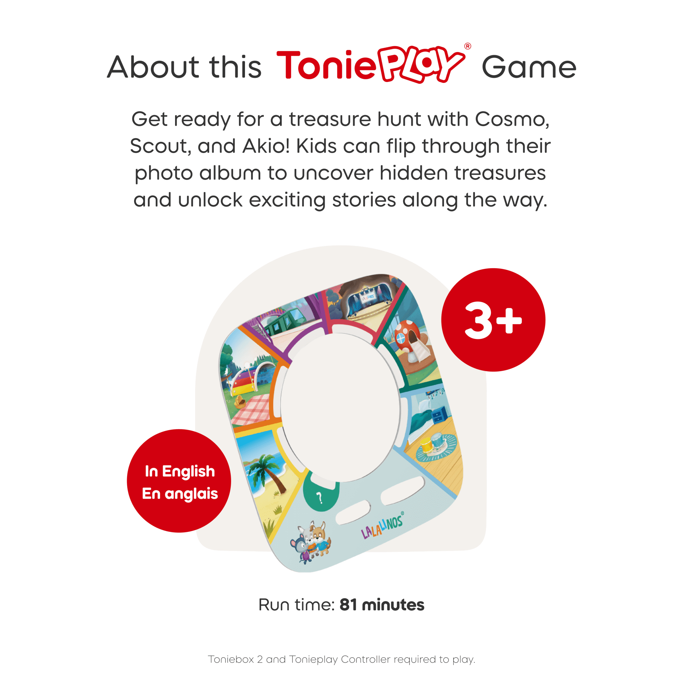 tonies Lalalinos Find the Photo Tonieplay Game Set, Requires Toniebox 2, Age Group 3+