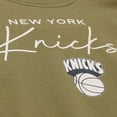 thumbnail image 3 of Women's Mitchell & Ness  Olive New York Knicks Lightweight Script Sweatshirt, 3 of 4
