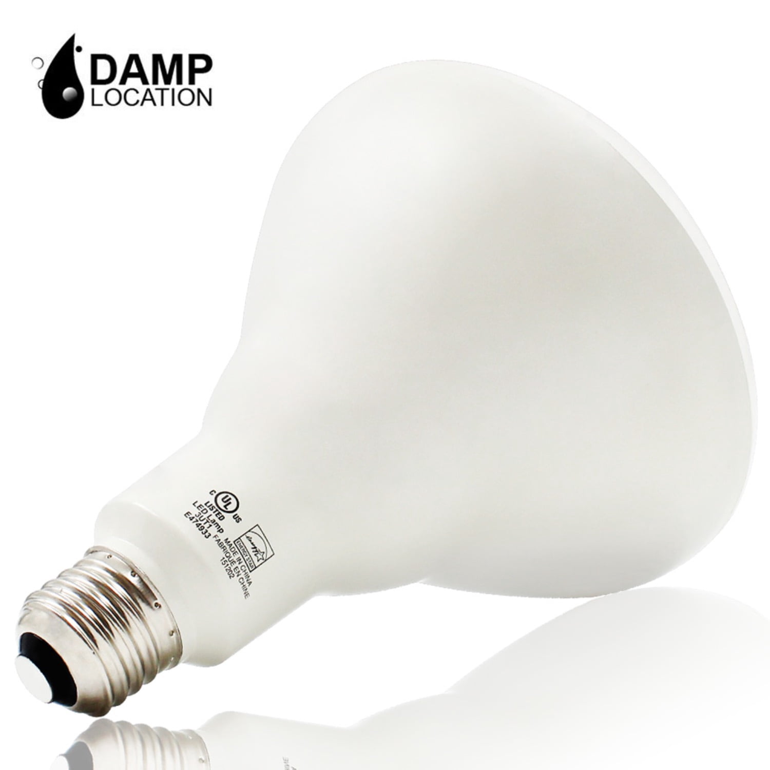 2 Pack 17W (85W Equiv.) Dimmable BR40 LED Bulb, Flood Light Bulb, 1100lm, 4000K Cool White, E26/E27 Base
