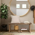 thumbnail image 5 of 43" Farmhouse Wood Bench, Long Rustic Indoor Storage Bench for Entryway, Living Room, Dining Room, Solid Wood Construction, Original Wood, 5 of 12