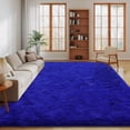 thumbnail image 5 of Janvonne Fluffy Area Rugs for Living Room,Bedroom,Dorms,6x9ft Soft Shaggy Sofa-side Carpet, Home Decor Aesthetic,Bright Blue, 5 of 8