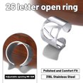 thumbnail image 6 of ChainsHouse Initial Rings for Women,Stainless Steel Custom Name Letter A-Z Ring Adjustable Statement Alphabet Ring Personalized Jewelry Birthday Mother Christmas Day Gifts, 6 of 10