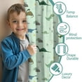 thumbnail image 3 of Blackout Kids Curtains,LightGreen Cartoon Dinosaurs Pattern Childrens Insulated Curtains Set Of 2,Bedroom Essentials,Toddler Room Decor 52"x84", 3 of 5