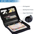 thumbnail image 3 of FORMRS Zipper Binder with Shoulder Strap 1.5-inch Ring 500 Sheet Capacity File Bag, Black Record, 3 of 5