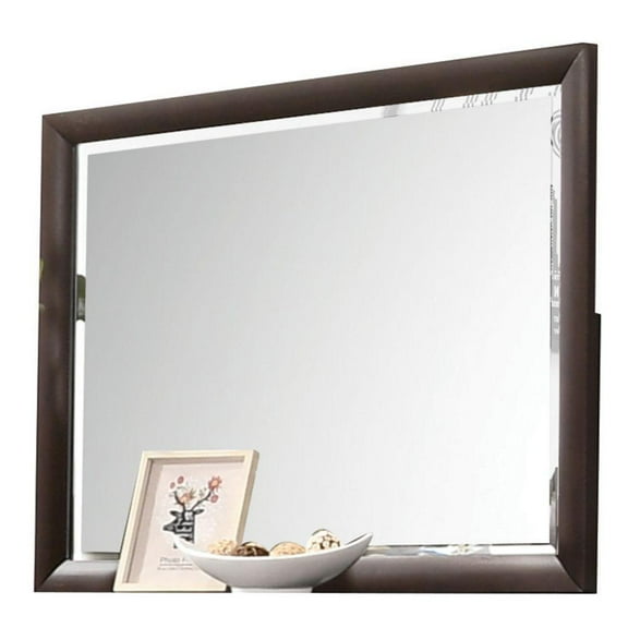 ACME Tablita Rectangular Wooden Mirror in Dark Merlot