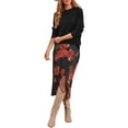 thumbnail image 2 of Women'S Wool Blend Classic Crew Neck Casual Fall Sweaters Black L, 2 of 9