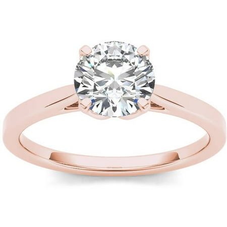 1 Carat T.W. Diamond Solitaire 14kt Rose Gold Engagement Ring