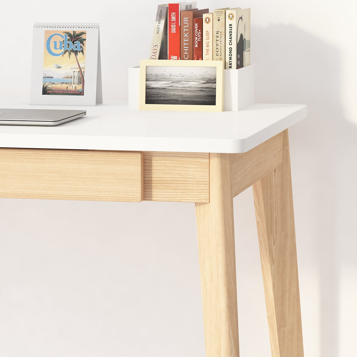KULAGAGA Uptown Adult Lap Desks, Single Piece with Desk, Manual, 21.7 in x 47.2 in, White, 1 Count, 1 Pack