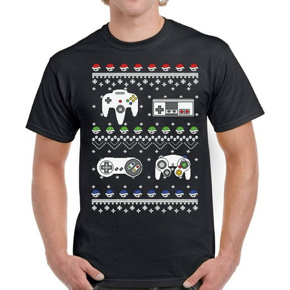 Gamer Christmas T-Shirt Merry Christmas Men Shirt - S M L XL 2XL 3XL 4XL 5XL Xmas Graphic Tee - Christmas Gift Holiday Gifts Mens