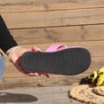 thumbnail image 4 of TAGOLD Women's Slippers,Women's Fashionable Casual Summer Solid Color Round Toe Outerwear Style Thick-Soled Slippers Flat Slippers, 4 of 5