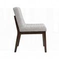 thumbnail image 4 of Gray Linen Side Chairs (Set of 2) - Solid Rubberwood with Comfort Cushions, 4 of 7