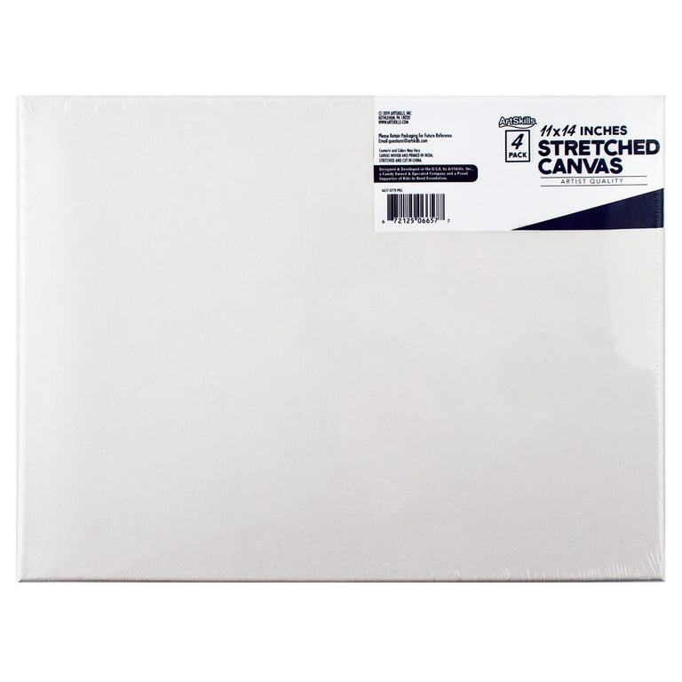 ArtSkills Stretched Canvases for Painting, 11x14 Canvas Painting Supplies  for Artists, Blank Canvas Pack, 2-Pack