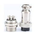 thumbnail image 1 of 1set GX16 8Pins Screw Type Electrical Aviation Plug Socket Connector New, 1 of 6