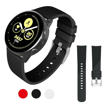 EEEKit Band for Samsung Galaxy Watch Active, Adjustable Porous Design Soft Silicone Sweat Resistant Sports Strap Replacement Wristband for Women