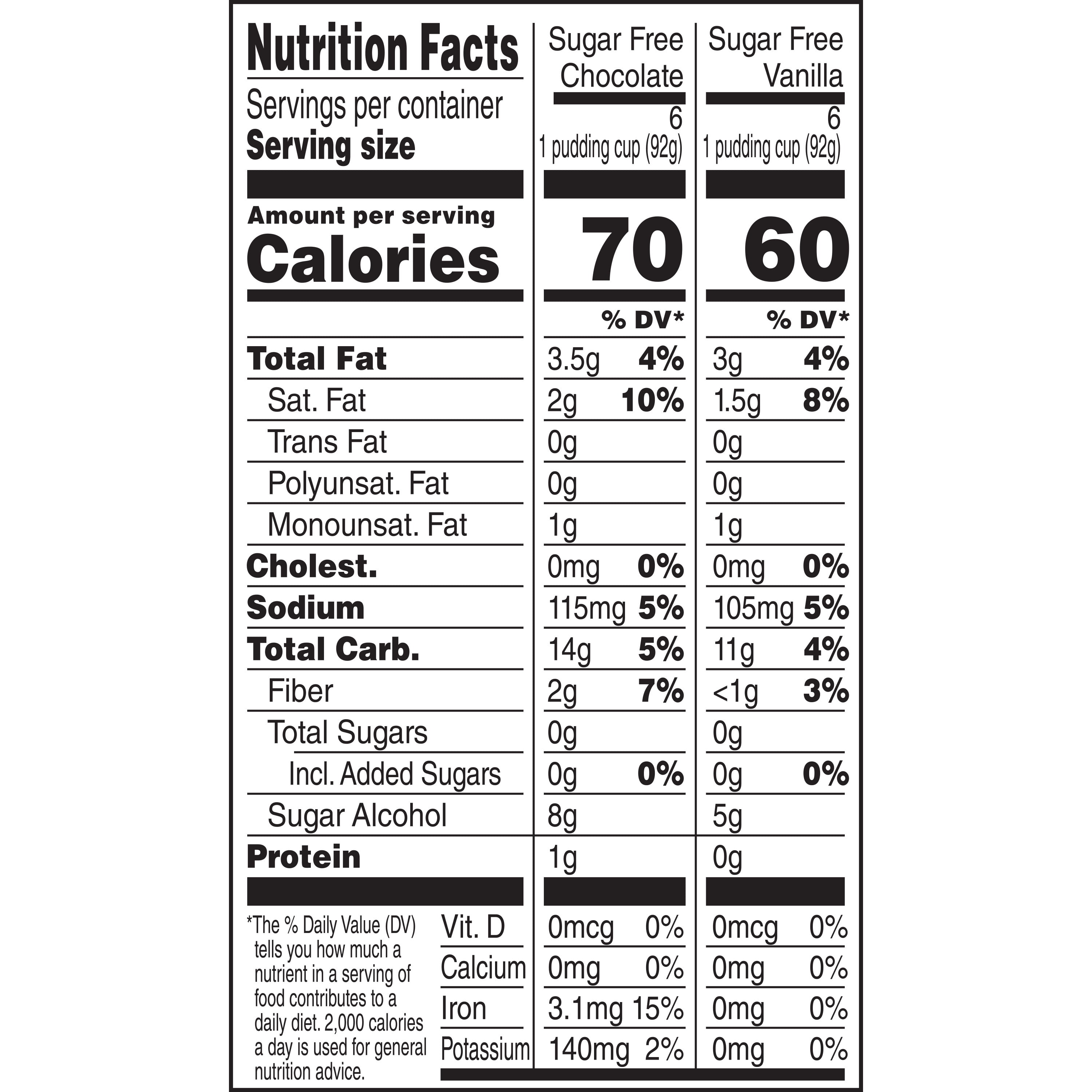 Snack Pack Pudding Nutrition Information Besto Blog