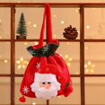 thumbnail image 4 of Bolsa de regalo de Navidad declaración creativa Linda bolsa de asas para dulces con estampado de dibujos animados para niños bolsa de manzana de Navidad de Papá Noel, 4 of 4