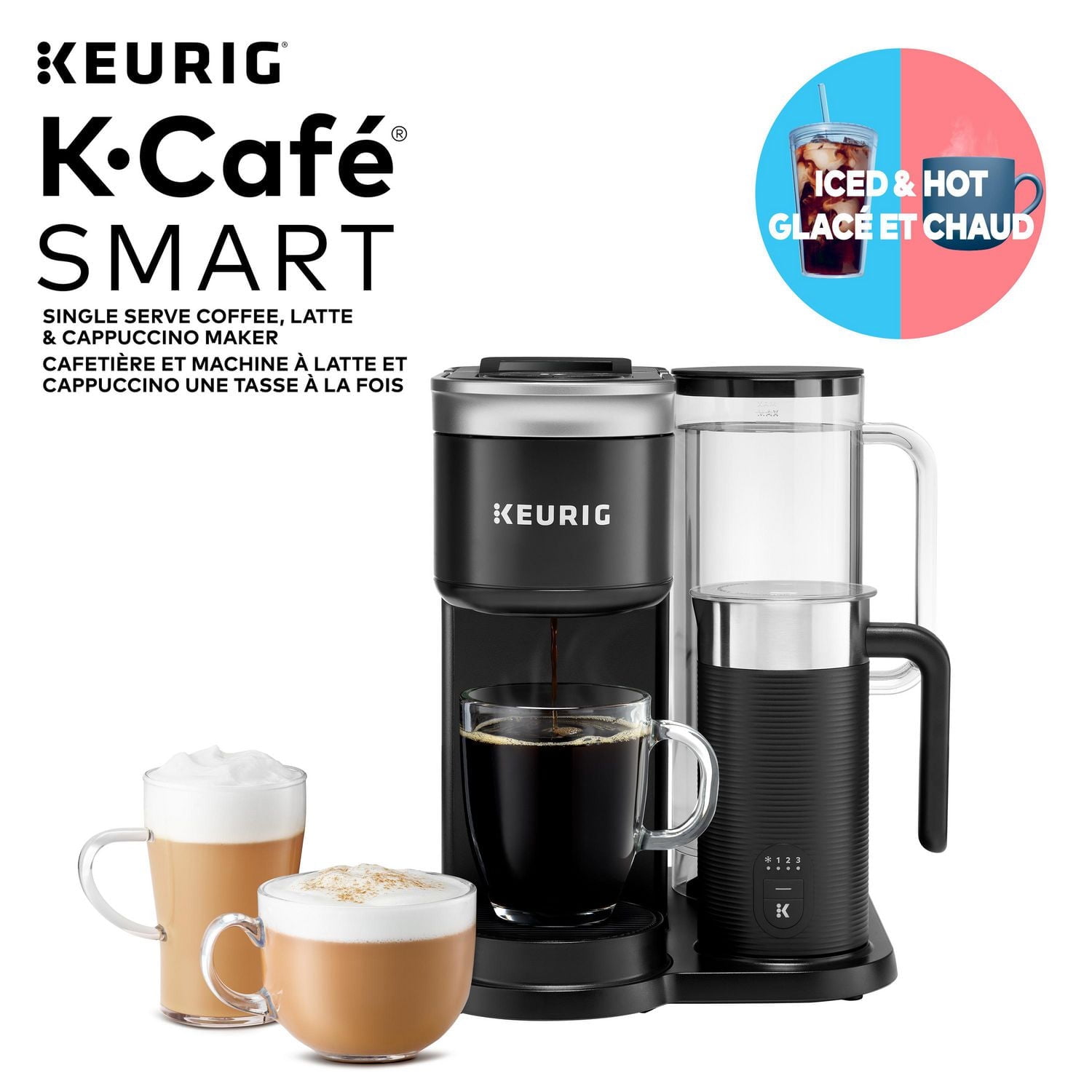 Keurig K-Café SMART, Single Serve K-Cup Pod Coffee, Latte and Cappuccino Maker
