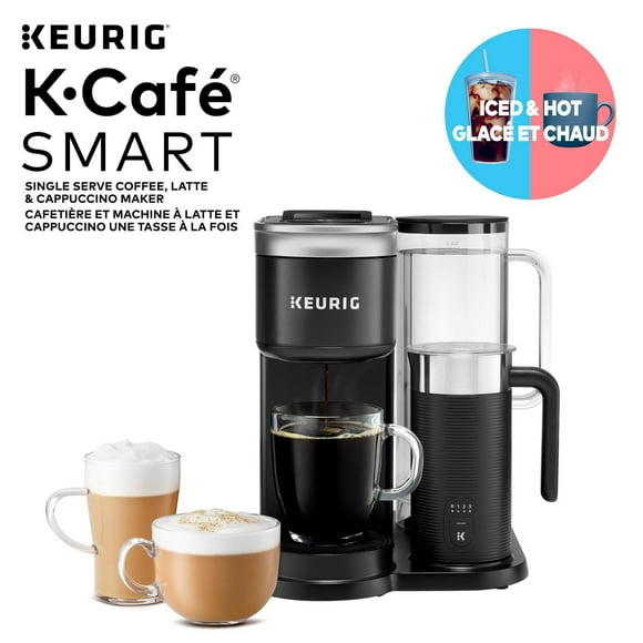 Keurig K-Café SMART, Single Serve K-Cup Pod Coffee, Latte and Cappuccino Maker