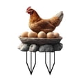 thumbnail image 1 of Hen Plaque Plaque Flowerpot Stake Stake Stake Accesorios versátiles para el espacio al aire libre Decoración decorativa del patio Acrílico, 1 of 8