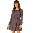 thumbnail image 1 of INSPIRE CHIC Robes à Volants pour Femmes Robe Babydoll à Col Noué, 1 of 6