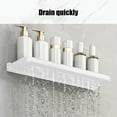 thumbnail image 4 of Blukids Over Sink 1-Shelf Wall Mounted Floating Tray Narrow Counter Organizer Shelf, Aluminum, White, 1 Count, 4 of 6