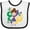 White and Black, variant on Inktastic Mardi Gras Girl Girls Baby Bib
