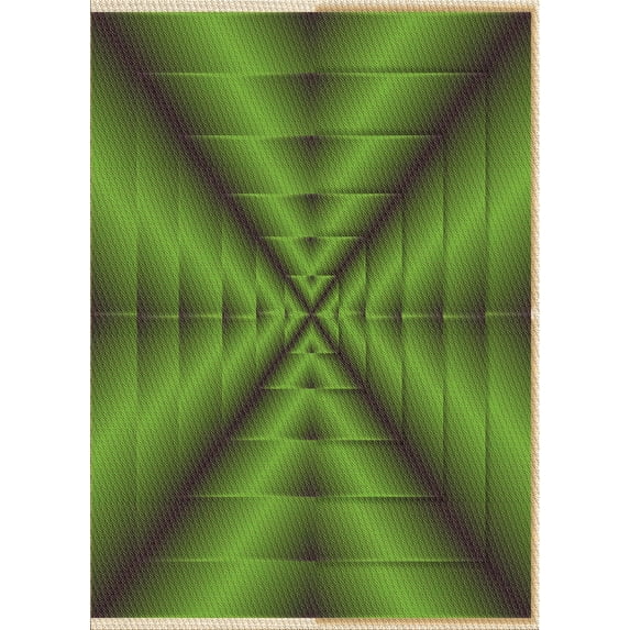 Ahgly Company Machine Washable Indoor Rectangle Transitional Army Green Area Rugs, 4' x 6'
