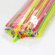 Extra Long Flexible Plastic Drinking Straws Party Bar Drinking Supplies,100 Pcs