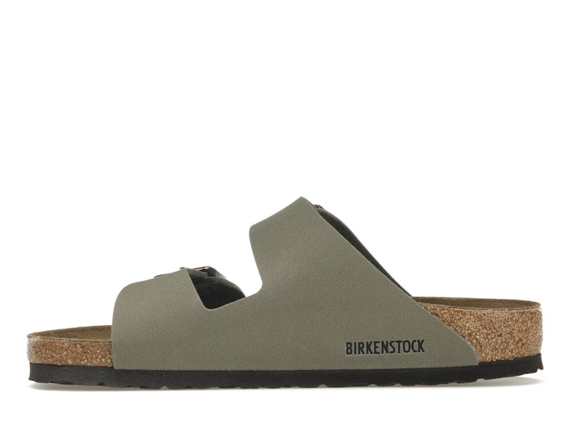 Birkenstock Women's Arizona Birkibuc Stone Sandals, from StockX