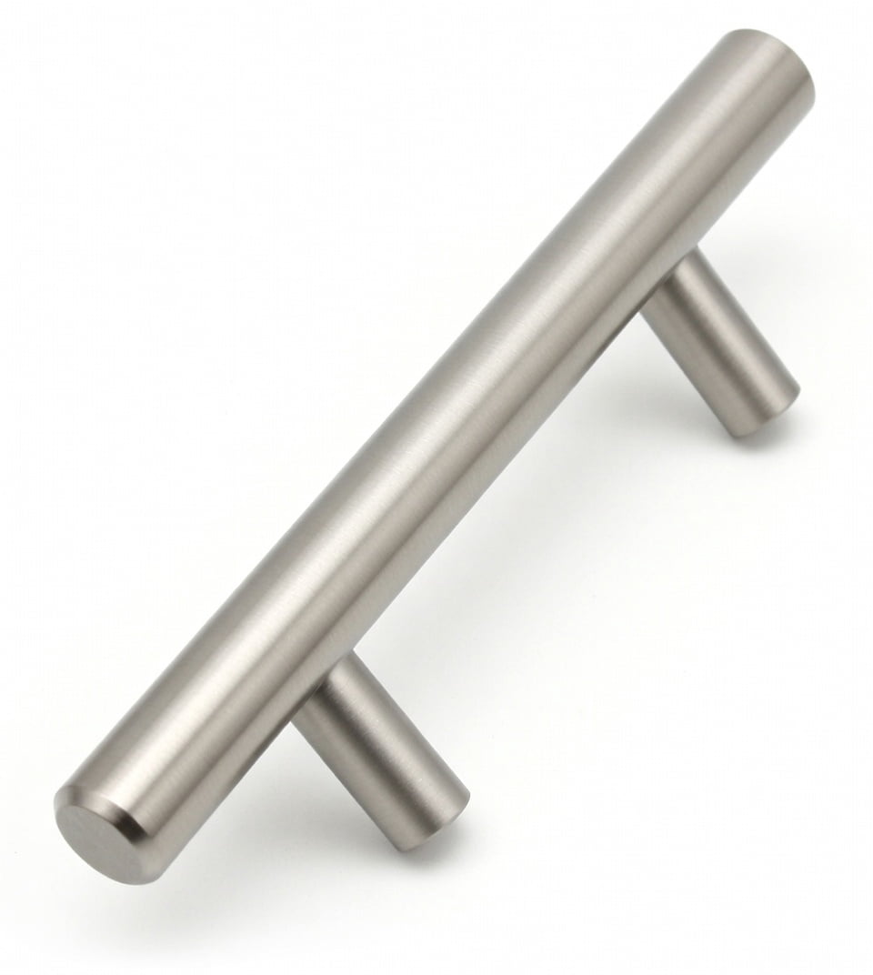 Premium Satin Nickel Cabinet Pulls - 25 Count Jumbo Pack, 3 Inch Hole Center Solid Steel Hardware for Kitchen and Bathroom Drawers, Weighted Professional Quality with Dual Screw Sizes