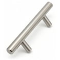 thumbnail image 2 of Premium Satin Nickel Cabinet Pulls - 25 Count Jumbo Pack, 3 Inch Hole Center Solid Steel Hardware for Kitchen and Bathroom Drawers, Weighted Professional Quality with Dual Screw Sizes, 2 of 5