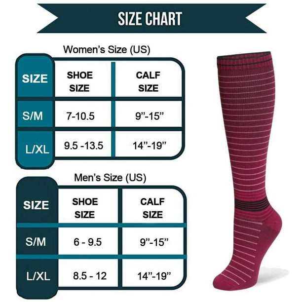 Lot De 3 Paires De Bas De Contention 20-30 MmHg - Mi-mollet - Unisexe - Neuf Sans Emballage