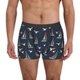thumbnail image 2 of Bingfone Sailboat And Seagull Men's Underwear - Casual Stretch Boxer Briefs-Small, 2 of 7