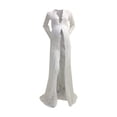 thumbnail image 1 of dmqupv Robes de Fête de Maternité pour Femmes Femmes Enceintes Séance Photo Dentelle Longue Robe Femmes Enceintes Ouverture devant Dentelle Robe de Ménage Blanche, Taille pour S, 1 of 8