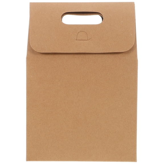 Masteelf Brown Paper Bags with Handles for Flowers Ideal for Birthdays and Special Occasions Sturdy and Reusable for Takeout and Food Packaging